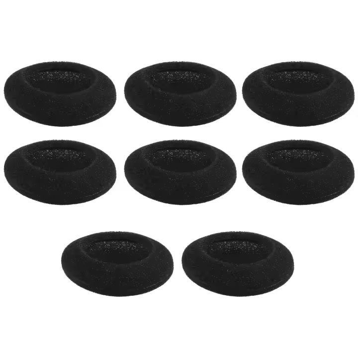 Almohadillas de repuesto para auriculares, cubiertas negras, 55mm, 4 pares - 1