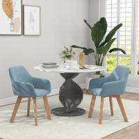 2 Sillas de Comedor Modernas Sillas de Cocina Tapizadas en Terciopelo con Respaldo Reposabrazos y Patas de Madera Carga 120 kg para Salón Dormitorio 54x57x80 cm - details 18