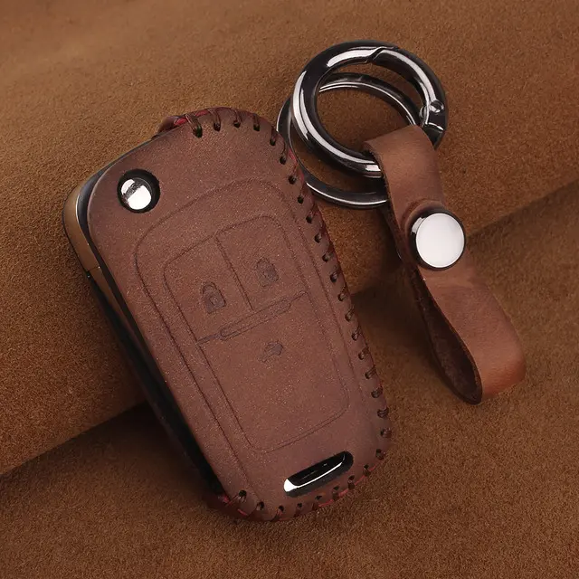 Funda de cuero con diseño de llavero para Chevrolet Cruze Epica Lova Camaro Impala para Opel Vauxhall Insignia Astra - 1