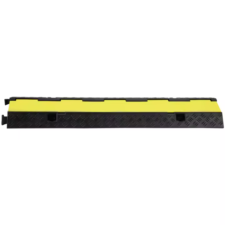 SucceBuy Paquete de 3 rampas protectoras de cables de goma, 2 canales, capacidad de 12000 libras, cubierta de alambre de manguera resistente, rampa de entrada - 1