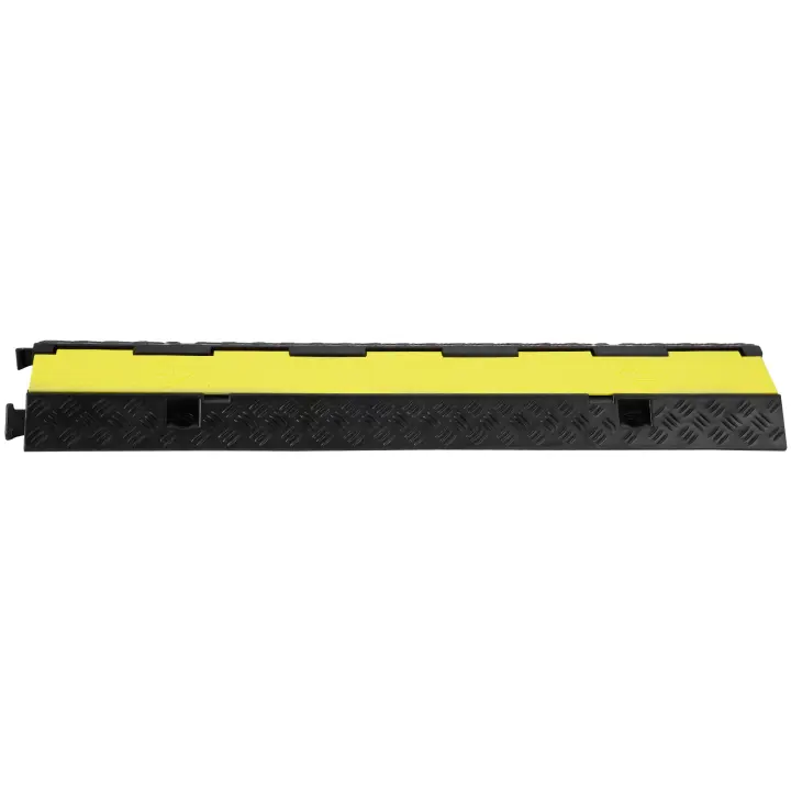 SucceBuy Paquete de 3 rampas protectoras de cables de goma, 2 canales, capacidad de 12000 libras, cubierta de alambre de manguera resistente, rampa de entrada - 1