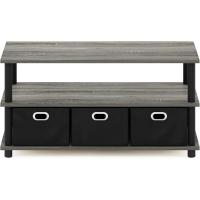 Mesa de Centro con Cajones Madera de Ingeniería Roble Francés/Negro/Negro - details 3