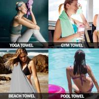 Juego de 3 piezas de microfibra, toalla de baño corporal para natación deportiva, se puede utilizar para yoga, correr, acampar, playa - details 3