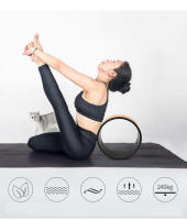 Rueda de Yoga de Madera Profesional Lotus de Buda Herramienta de Entrenamiento de Espalda para Bodybuilding y Fitness Deportes y Salud - details 1