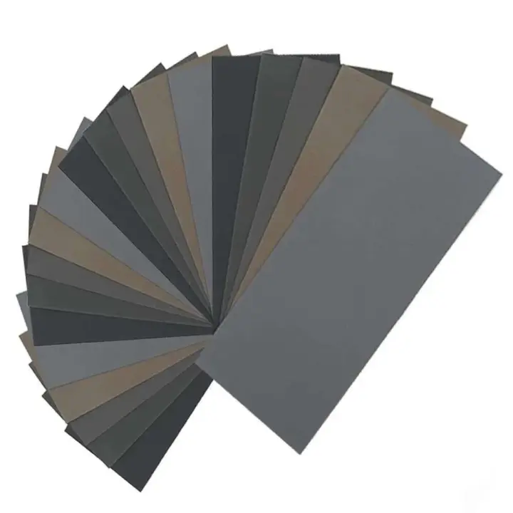 Juego de Papel de Arena de 20 Piezas Arena Abricante Hidratable para Polimiento de Madera, Metal, Automóviles Rango de Malla 1000-7000 - 1