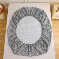 Sábana ajustable transpirable para el hogar, sábanas elásticas a cuadros, funda de colchón tamaño Queen - details 1