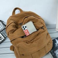 Mochila escolar de tela para niña, nueva moda, estudiante universitario, mochila vintage para mujer, bolso de lona para ordenador portátil para mujer, mochila de viaje Kawaii para mujer - details 4