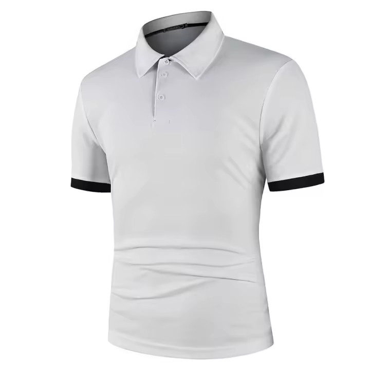 Polo de manga corta para hombre, polo en contraste, ropa nueva, ropa de calle de verano, top informal para hombre - 1