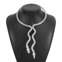 Collar Punk de Metal Ajustable Diseño de Serpiente con Apertura Barra de Fiesta - details 5