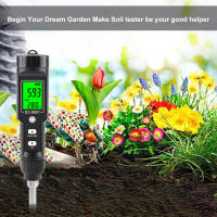 Probador de suelo EC medidor de temperatura sonda desmontable 0,00-10,00 mS/cm medidor Digital de suelo retroiluminación de pantalla LCD planta en maceta jardín - details 5