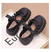 Zapatos de cuero de princesa con volantes para niñas, zapatos de vestir plisados con lazo, para fiesta de boda, suela gruesa, Chic, otoño, 2024 - details 7