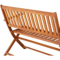 Banco de Madera de Eucaliptus 120x90x55 Banco de Jardín Plegable Certif. FSC Asiento 2 Plazas - details 3