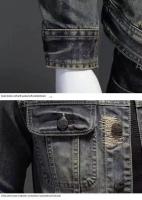 Chaqueta vaquera para hombre, chaqueta retro ajustada, chaqueta fresca y cálida a prueba de viento, ropa deportiva informal para exteriores, ropa para la temporada de primavera y otoño e invierno - details 11