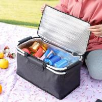 Cesta Picnic Térmica Plegable Premium Bolsa Aislante 72h Antiderrames Diseño Elegante para Acampar/Playa/Viajes Material Ecológico Impermeable y Multifuncional - details 4