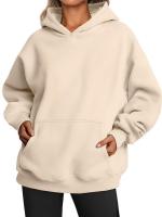 Sudaderas con capucha para mujer, corte holgado con bolsillo gris, ropa de diseñador coreano de los años 2000 - details 4