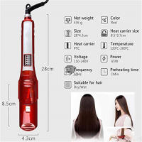 Plancha de pelo portátil, peine de cerámica profesional para salón, planchas planas, nuevo diseño, plancha de pelo a vapor, superventas - details 5