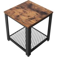 Mesa de Centro Industrial Diseñada Ideal para Televisión, Salón, Gran Estante, Patas Ajustables, Protege el Suelo, Estructura de Metal, Estable, Fácil de Montar - details 21