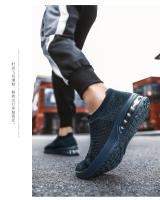 Zapatos corrientes del cojín de aire de los deportes ocasionales de la malla respirable perezosa del corte bajo de los hombres tejidos mosca - details 21