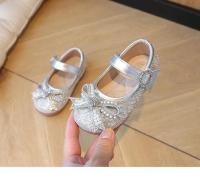 Zapatos de cuero para niñas, calzado de vestir versátil con lazo y cuentas de fondo suave, estilo princesa a la moda, novedad de otoño, 2024 - details 3