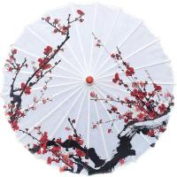 Paraguas de Bambú de Seda Hecho a Mano Arte Clásico de Baile Japonés Flor de Cercero para Bodas, Fiestas, Fotos - details 0