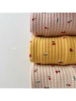 Ins versión coreana de la ropa infantil de los niños suéter de gofre traje casual primavera niñas Internet celebridad floral conjunto de dos piezas - details 1