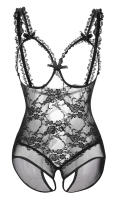 Conjunto de lencería de una pieza para mujer, body sin entrepierna, ropa interior de encaje, talla m-xxl, negro - details 0