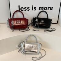 Moda plata encerado aceite de cuero bolso pequeño bolso cuadrado, nuevo bolso de hombro de cadena, bolso cruzado - details 1