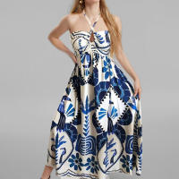 2025 vestido de vacaciones colgante con cuello nuevo estampado de otoño para mujer - details 2