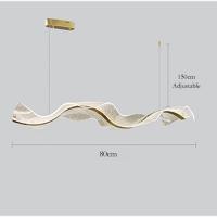 Luz LED colgante para comedor, lámpara de techo moderna y creativa de 80CM, para mostrador de Bar, cocina, sala de estar Nórdica - details 0