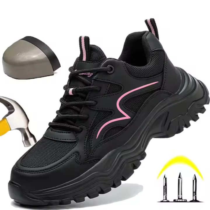 Zapatos de Trabajo de Seguridad de Verano para Mujer Botas de Punta de Acero Indestructible - 1