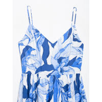 BUNO-2025 vestido con tirantes y estampado de flores, falda larga floral holgada con temperamento, novedad de verano, ropa para mujer - details 4