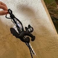 Llavero clásico de cuero con forma de gato, colgante encantador para coche, bolso, colgante para teléfono, baratija, accesorios - details 7
