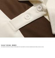 Camiseta Polo de Manga Larga Patrón a Rayas Estilo Suelto para Hombres Moda de Otoño - details 9