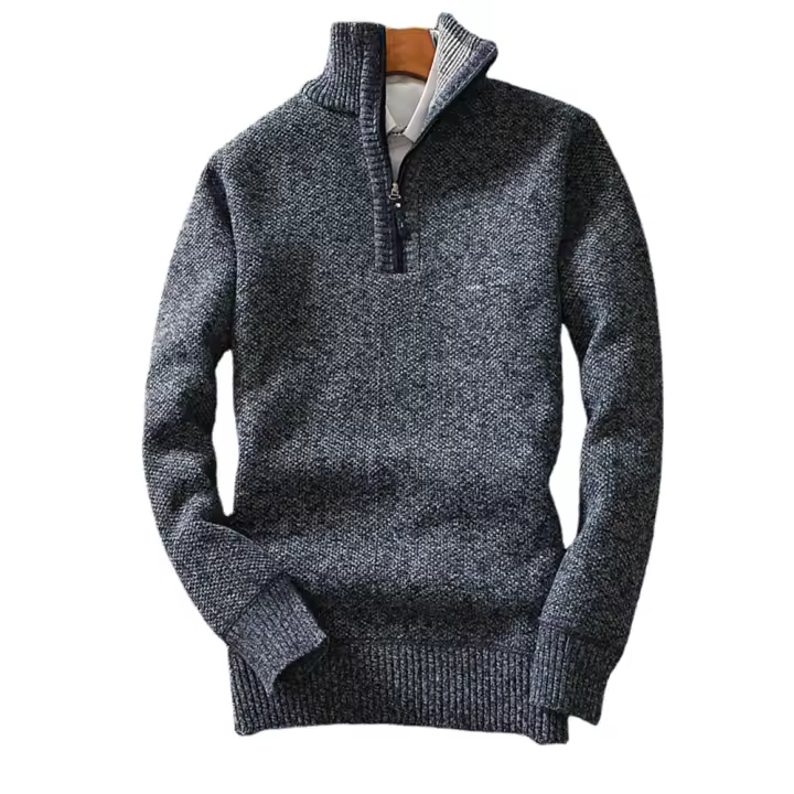 Cardigan de Piel Cálido para Hombre Ajuste Delgado Cómodo para Otoño e Invierno - 1