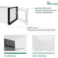 Organizador de Zapatos de Plástico Transparente con Puerta 12 Set, Plegable y Apilable, Tamaño 35,7 x 27,6 x 20,8cm Negro - details 15