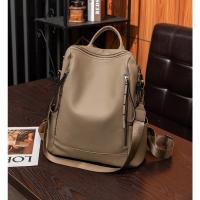 Mochila De piel auténtica para mujer, bolso de viaje de alta calidad, informal, de hombro, 2023 - details 22
