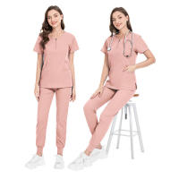 Conjunto de tres uniformes quirúrgicos para mujer, camiseta clínica para salón de belleza y pantalones, túnica de enfermería para médico de Spa - details 8