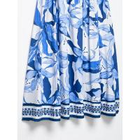 BUNO-2025 vestido con tirantes y estampado de flores, falda larga floral holgada con temperamento, novedad de verano, ropa para mujer - details 8