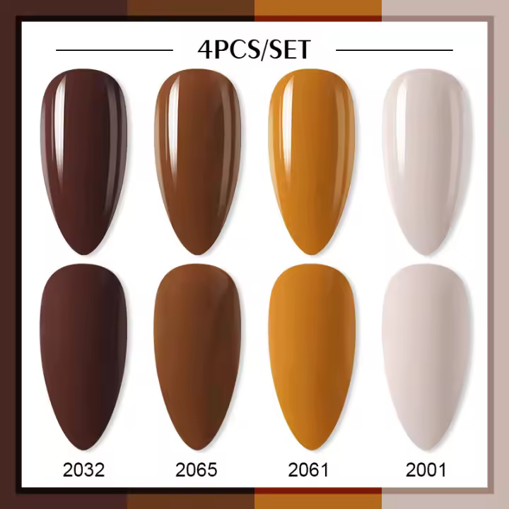 Arte Clavo-Juego de esmaltes en Gel para uñas, barniz para Base de imprimación, colores mezclados, semipermanente, 8/15ml, 10 unids/lote - 1