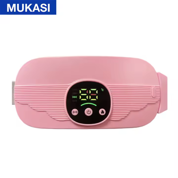 Almohadilla Térmica Menstrual MUKASI, Cinturón Térmico Eléctrico USB, 4 Niveles de Calor y 4 Modos de Masaje, Soporte Lumbar Calentado para Alivio del Dolor Menstrual - 1