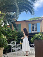 Vestido Vintage elegante Hepburn Sle para mujer, vestido elegante con cuello cuadrado, cintura plisada, falda larga ceñida, vestido coreano de verano - details 2