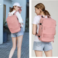 Bolsa de gimnasio USB de 17 pulgadas para mujer, mochila seca y húmeda, mochila de nailon para mujer, bolso de hombro para estudiante, mochila escolar para computadora portátil - details 0