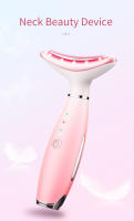 Tratamiento de Cuello Herramienta de Belleza para Alivio de Arrugas Vibración Caliente Luz de Color - details 0