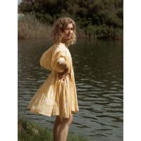 Vestido corto de vacaciones de playa de rayón informal suelto con lazo floral para mujer de moda de verano - details 69