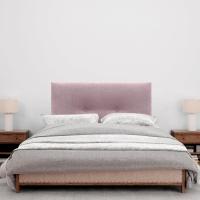 Cabecero de Polipiel o Tela Acualine Liso con Botones y Patas Tapizado de Alta Gama Cabezal Lujo Cama Dormitorio Moderno Acolchado (Tela Beige, 145x105cm (Camas 120/135/140)) - details 20
