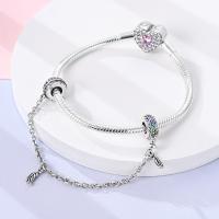 Cadena de Seguridad de Plata 925 con Piedra Principal de Zirconia en Color para Creación de Joyería Pulsera Original - details 2