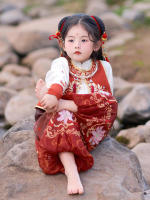 Ropa Han para niños China-Chic Girls' Spring Nezha cos traje chino para niños - details 6
