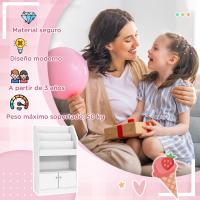 Estante de Libros para Niños Diseño de 3 Compartimentos y 2 Armarios Ideal para Escuela Dormitorio - details 4