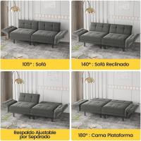 Sofá Cama de Terciopelo Versátil y Comodable para Sala de Estar, Dormitorio y Gabinete - details 4
