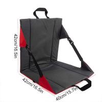 Asiento acolchado plegable con respaldo, adecuado para acampar al aire libre, senderismo, mochileros, sillas de pesca, 1 pieza. - details 0